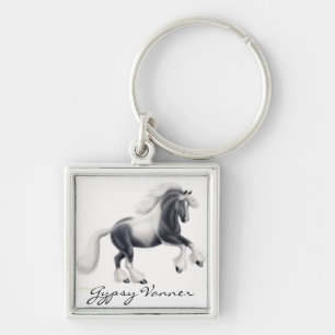 Customisable Gypsy Vanner Cob Horse Keychain