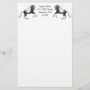 Customisable Gypsy Vanner Horses Stationery
