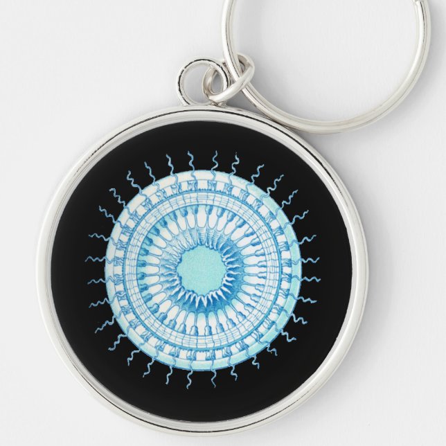Customisable Haeckel Jellyfish Key Ring (Front)