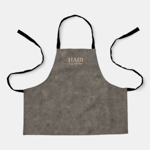 Customisable Hair Stylist Sophisticated Taupe Text Apron
