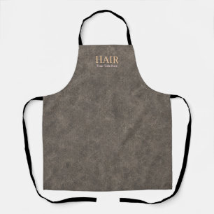 Customisable Hair Stylist Sophisticated Taupe Text Apron