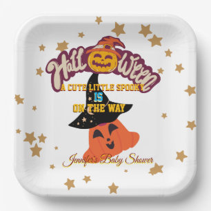 Customisable Halloween Baby Shower Disposables Paper Plate