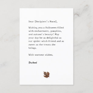 Customisable Halloween Enclosure Card