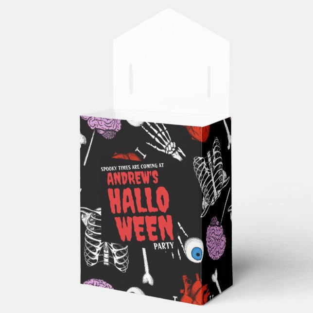Customisable Halloween favour box - Add your text! (Opened)