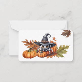Customisable Halloween Flat Note Card
