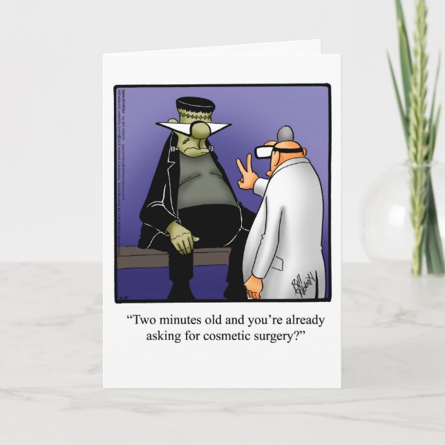 Customisable Halloween Humour Greeting Card (Front)