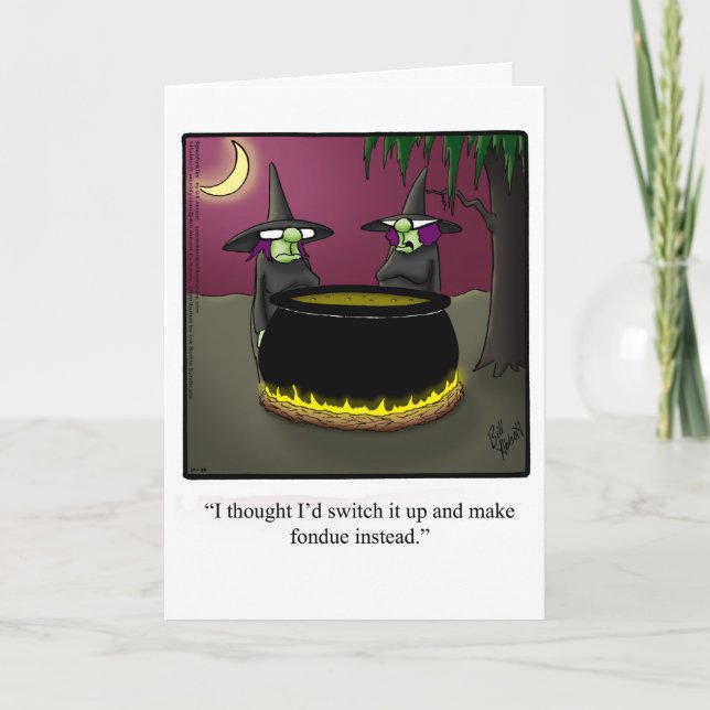 Customisable Halloween Humour Greeting Card (Front)