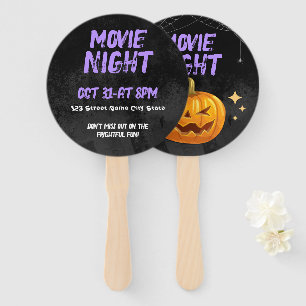 Customisable Halloween Movie Night Hand Fan