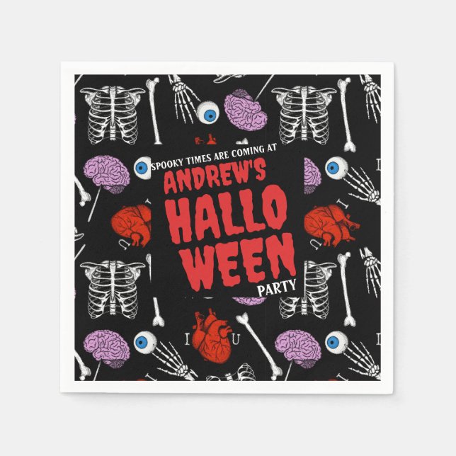 Customisable Halloween napkins - Add your text! (Front)