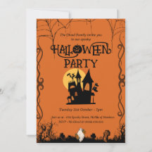 Customisable Halloween Party Invitation Template