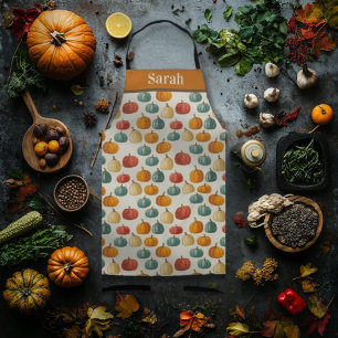 Customisable Halloween Pumpkin Pattern  Apron