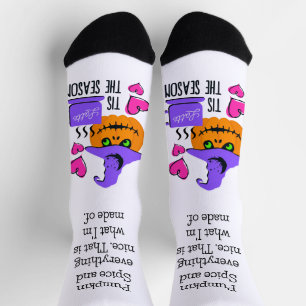 Customisable Halloween Pumpkin Spice Season Socks