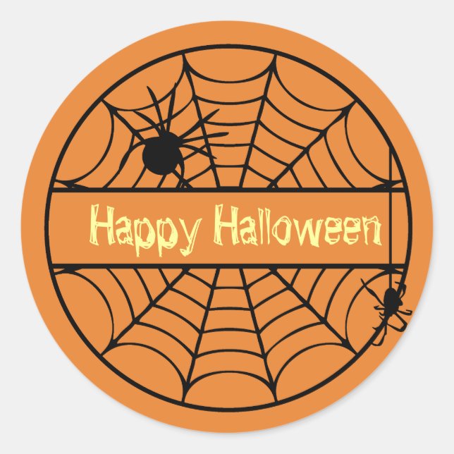 Customisable Halloween Spider Web Sticker (Front)