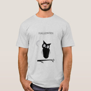 Customisable Halloween T-Shirt with cartoon owl