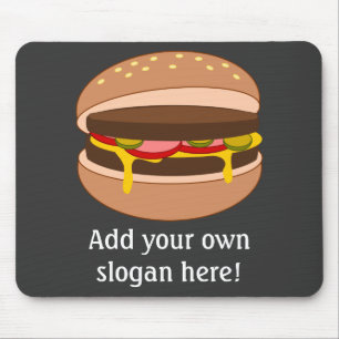 Customisable Hamburger graphic Mouse Mat