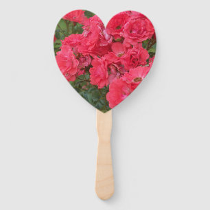 Customisable hand fan - Salmon coloured Roses