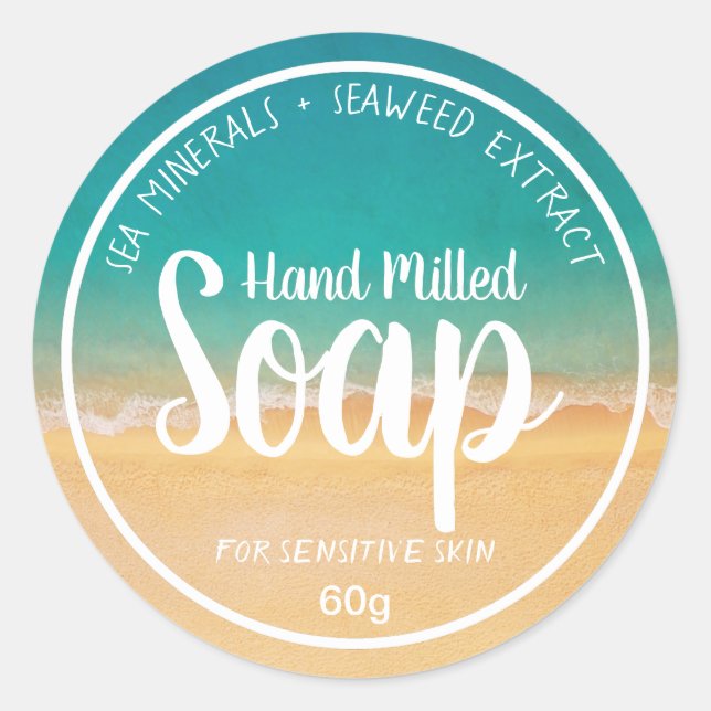 Customisable Hand Milled Soap Label (Front)