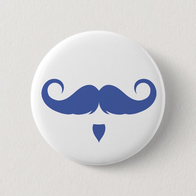 Customisable Handlebar Moustache 6 Cm Round Badge (Front)