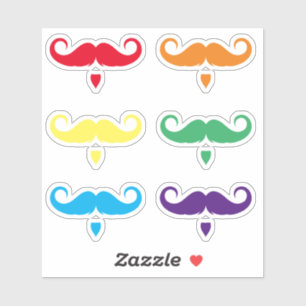 Customisable Handlebar Moustache Sticker Set