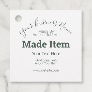 Customisable Handmade Hobby Craft DIY Business Favour Tags