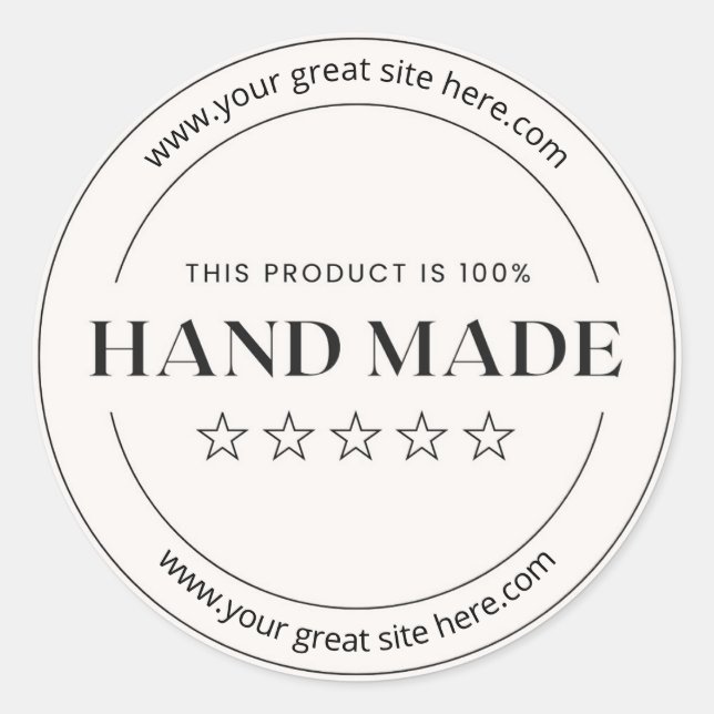 Customisable Handmade Product   Classic Round Sticker (Front)