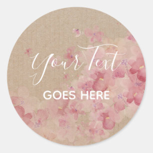 Customisable Handmade Product floral wreath Craft Classic Round Sticker