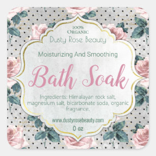 Customisable Handmade Vintage Bath Soak Label