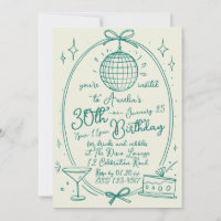Customisable Handwritten 30th Birthday Invitation