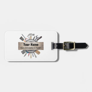 Customisable handyman contractor tools luggage tag