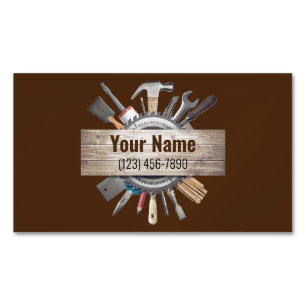 Customisable handyman contractor tools v2 	Magnetic business card