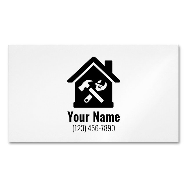 Customisable handyman home repairs 	Magnetic business card (Front)