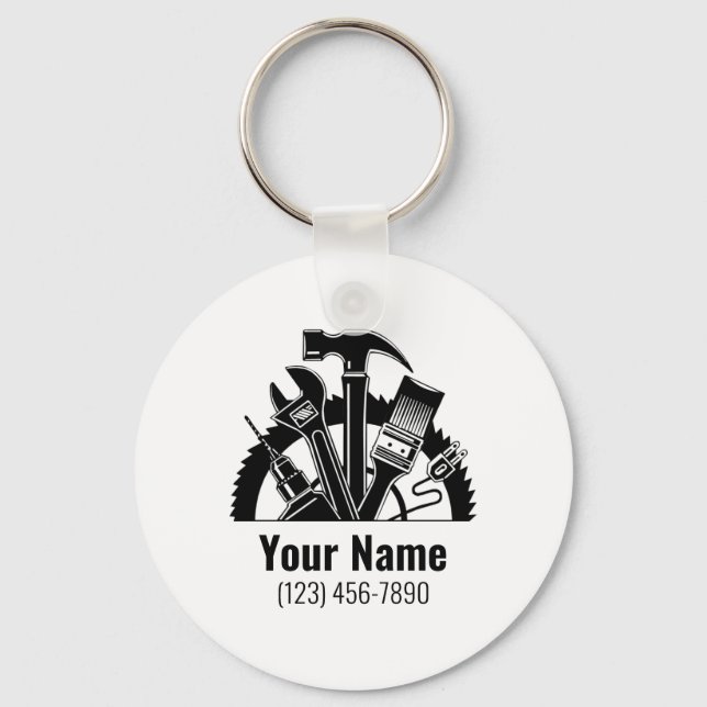Customisable handyman tools keychain (Front)