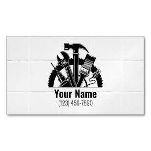Customisable handyman tools tiles 	Magnetic business card
