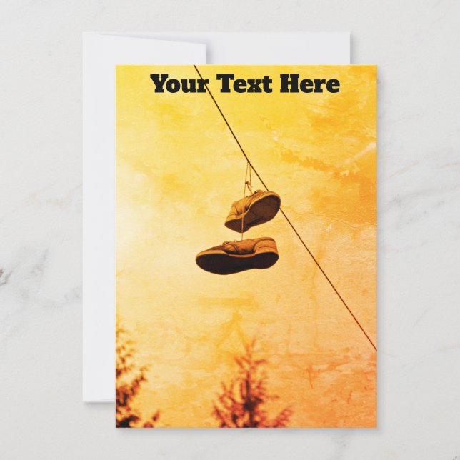 Customisable hanging shoes Card (Front)