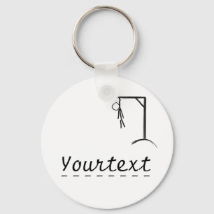Customisable hangman with a word of your choice key ring