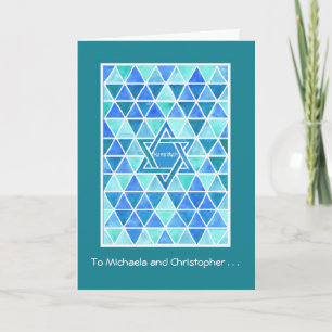 Customisable Hanukkah Star of David Greeting Card