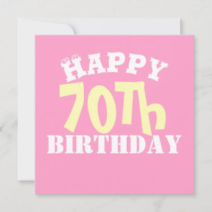 Customisable happy 70th birthday text