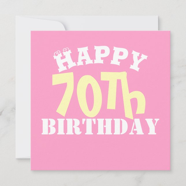Customisable happy 70th birthday text (Front)