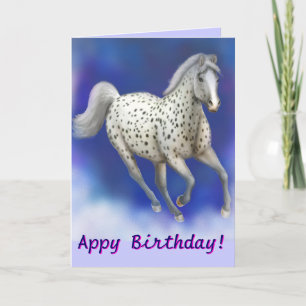 Customisable Happy Appy Birthday Appaloosa Card