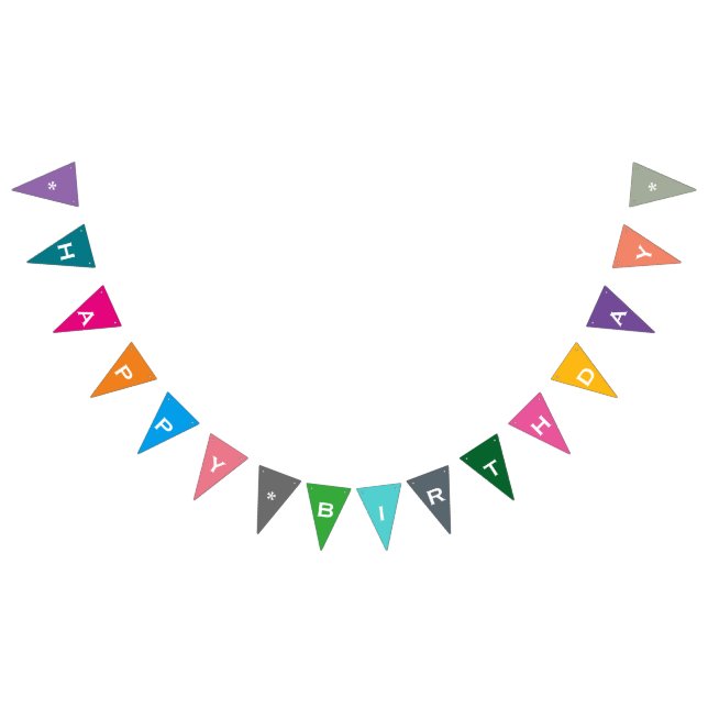 Customisable Happy Birthday Colourful Party Banner (All)