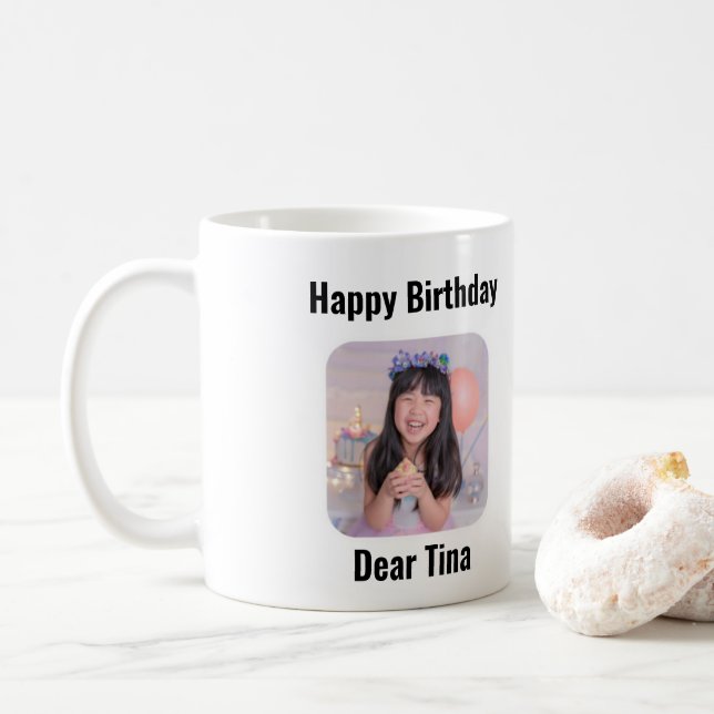 Customisable Happy Birthday Mug (With Donut)