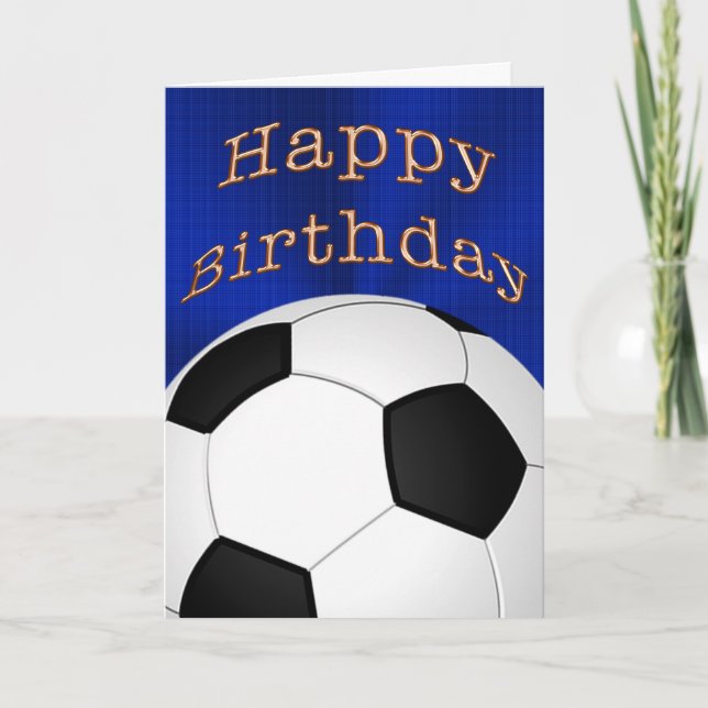 Customisable Happy Birthday Soccer Cards (Front)