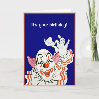 Customisable Happy Clown Greeting Card