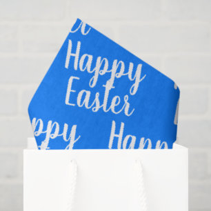 Customisable Happy Easter Blue Tissue Paper