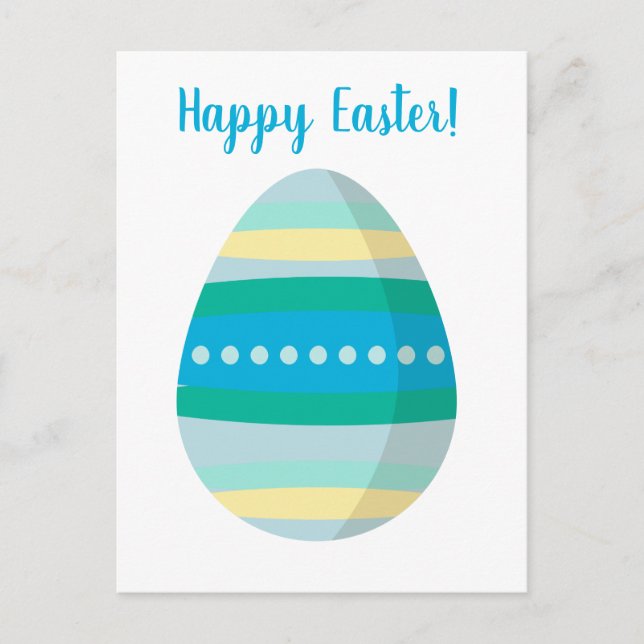 Customisable Happy Easter Egg Holiday Postcard (Front)