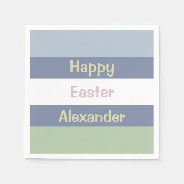 Customisable Happy Easter  Napkin (Front)