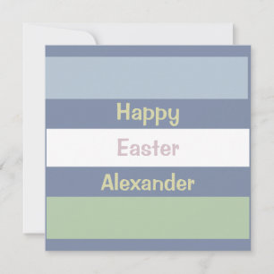 Customisable Happy Easter Text Flat Card 