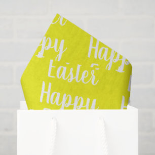 Customisable Happy Easter Yellow Tissue Paper