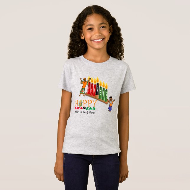 Customisable Happy KWANZAA 7 Principles T-Shirt (Front Full)