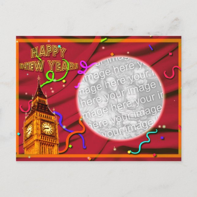 Customisable Happy New Year Postcard (Front)